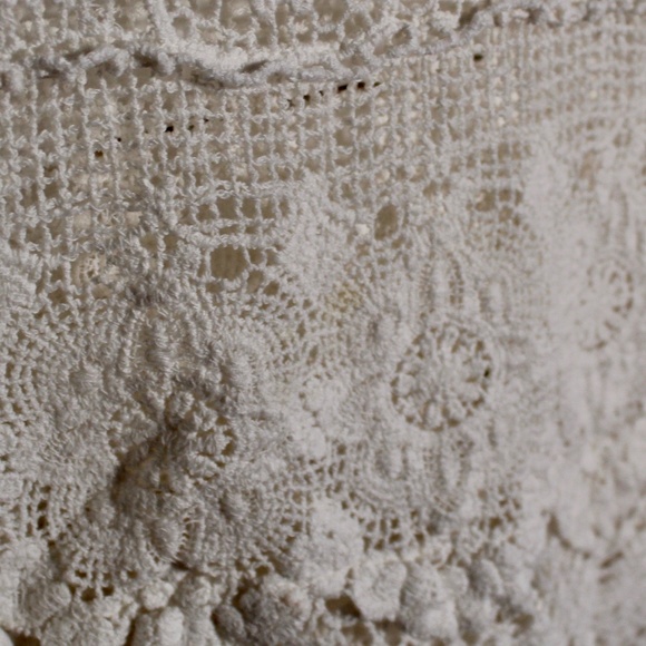 SOLD Hand Crochet Cream Top - Picture 10 of 10